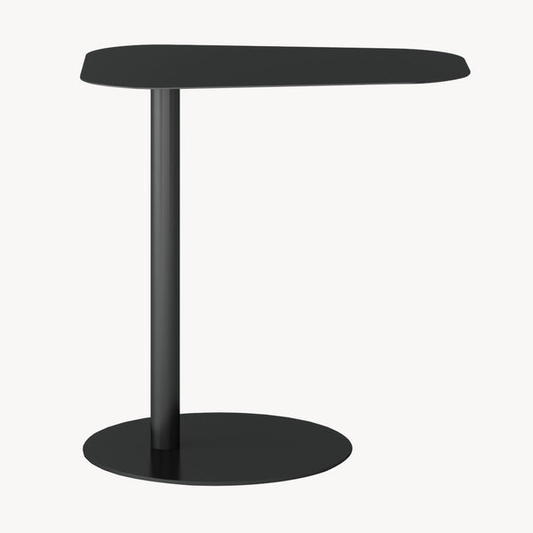 Mesa auxiliar Nastätten trapezoidal interior/exterior metal 50x50x38cm [en.casa]