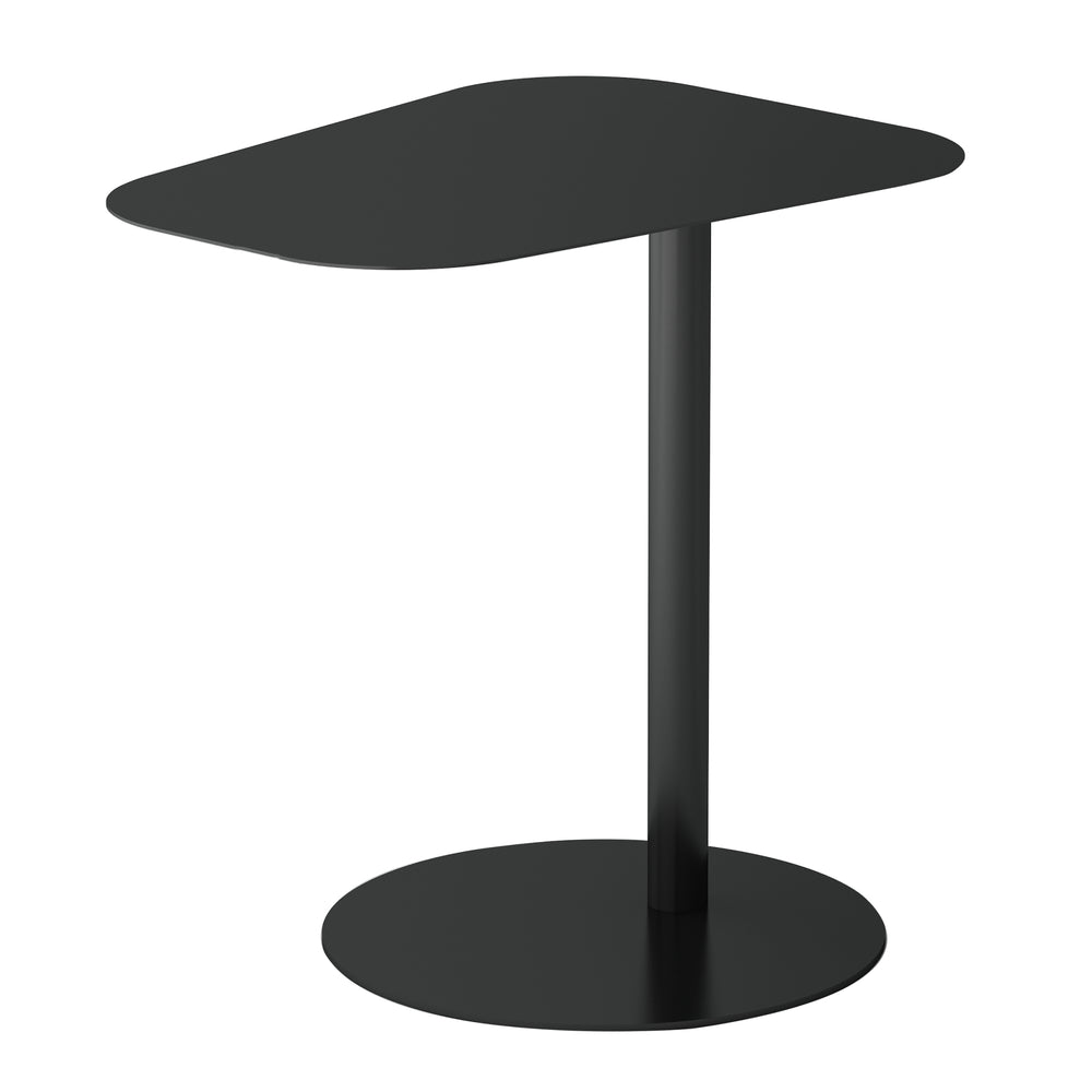 Mesa auxiliar Nastätten trapezoidal interior/exterior metal 50x50x38cm [en.casa]