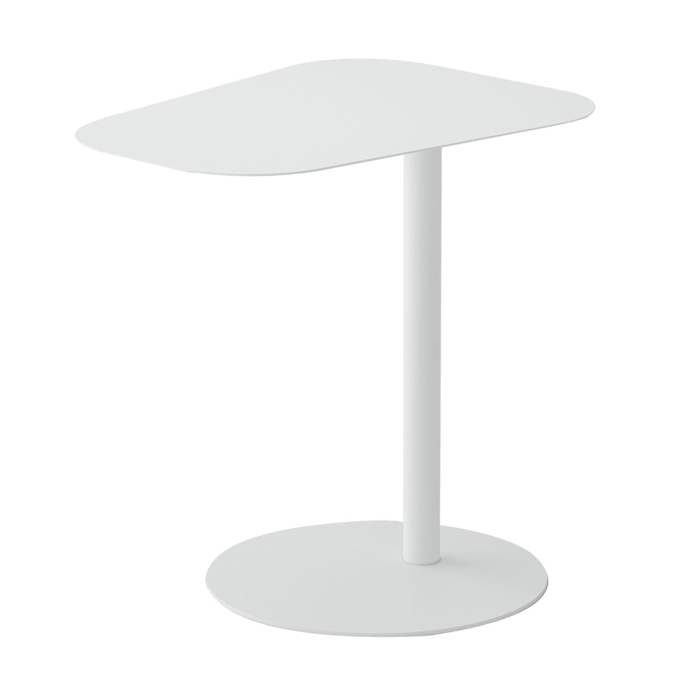 Mesa auxiliar Nastätten trapezoidal interior/exterior metal 50x50x38cm [en.casa]
