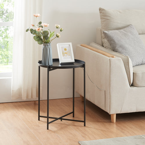 Mesa auxiliar Sälen metal negro [en.casa]