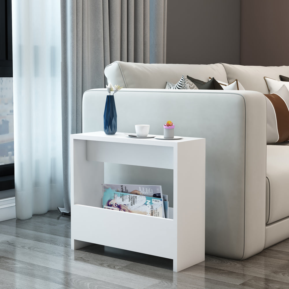 Mesa auxiliar Rødovre 60x55x20 cm blanco [en.casa] - premiumXL