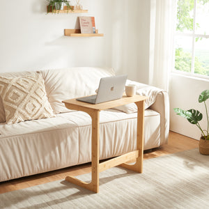 Mesa para portátil Hægebostad 65x60x40 cm Bambú [en.casa]
