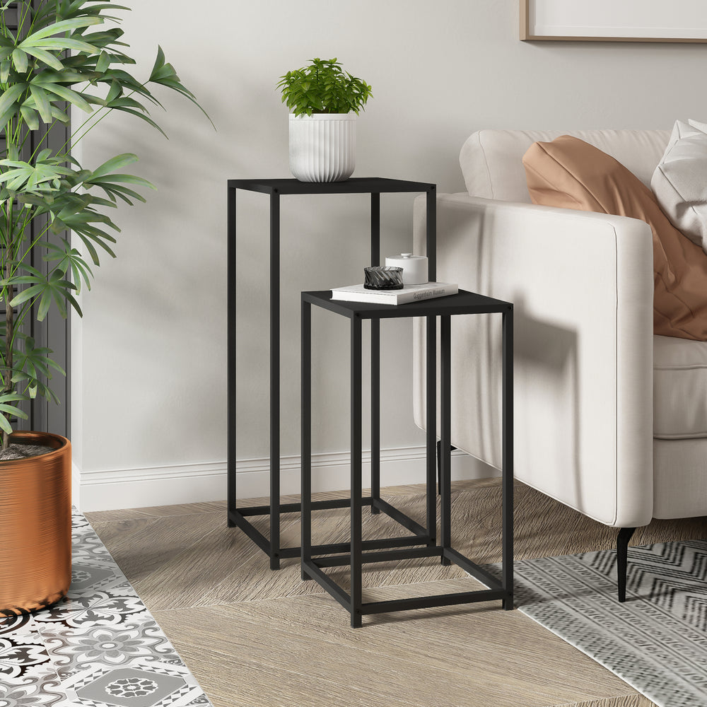 Mesa auxiliar Åseral juego de 2 - forma de columna en varios colores [en.casa] - premiumXL