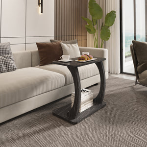 Mesa auxiliar Stattela en forma de C 59x35x56 cm [en.casa]