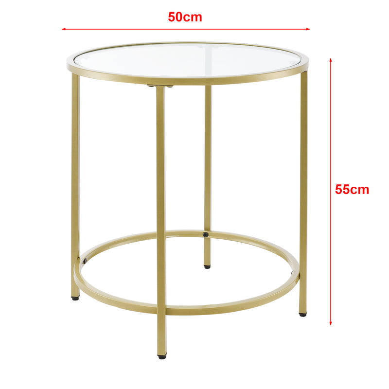 Esquema acotado Mesa auxiliar Ähtäri estructura de acero 50 x 55 cm en varios colores en.casa