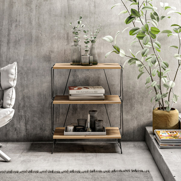 Mesa auxiliar Bamble con patas de horquilla 46x30x76cm en varios colores [en.casa]