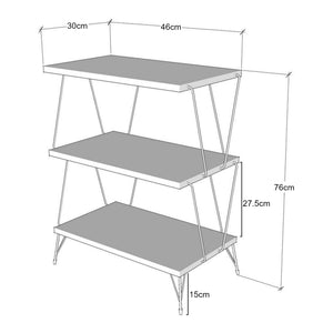Mesa auxiliar Bamble con patas de horquilla 46x30x76cm en varios colores [en.casa]