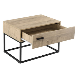 Mesa auxiliar Hylte aspecto roble [en.casa]