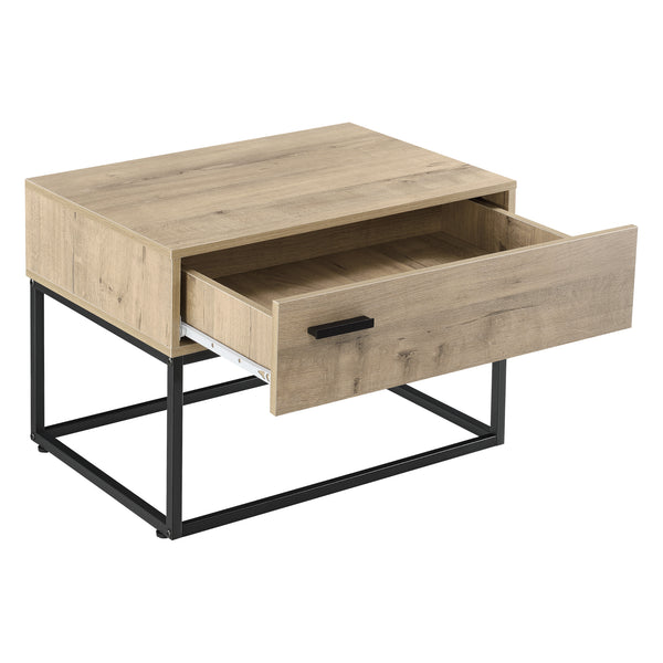 Mesa auxiliar Hylte aspecto roble [en.casa]