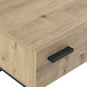 Mesa auxiliar Hylte aspecto roble [en.casa]