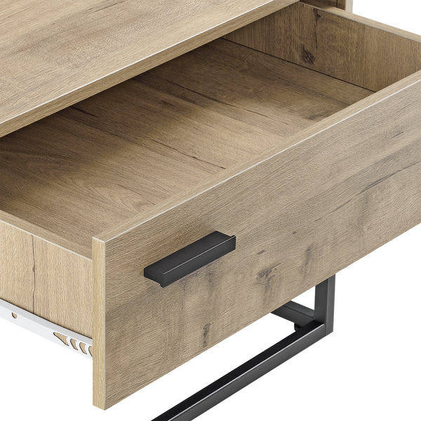 Mesa auxiliar Hylte aspecto roble [en.casa]