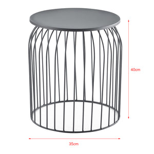 Set de 3 cestas de metal mesa auxiliar Amherst en varios colores en.casa