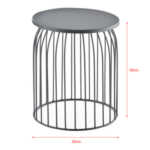 Set de 3 cestas de metal mesa auxiliar Amherst en varios colores en.casa