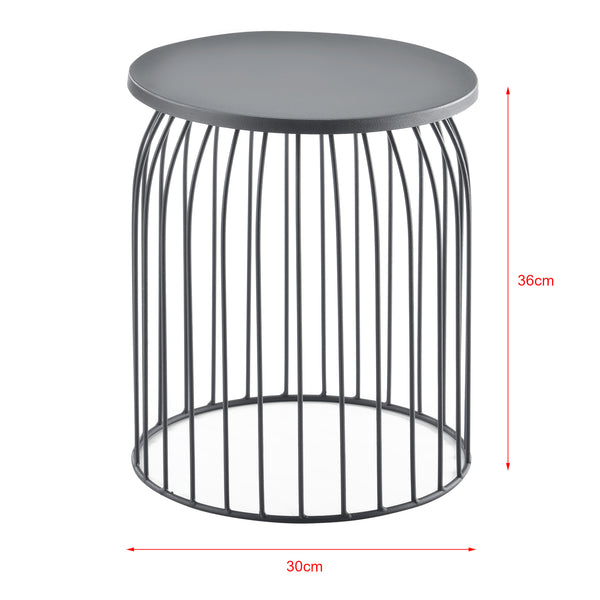 Set de 3 cestas de metal mesa auxiliar Amherst en varios colores en.casa