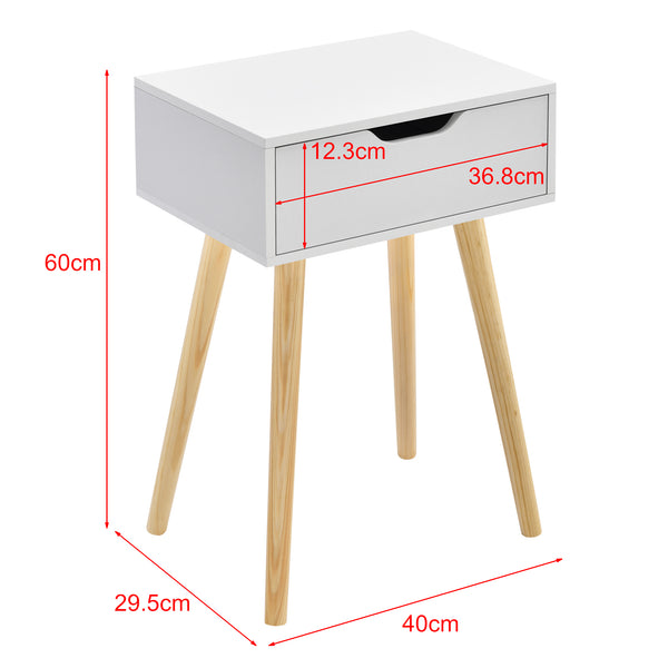 Mesa de Centro Östersund con Cajón aglomerado 60 x 40 x 29,5 cm - En diferentes colores [en.casa]