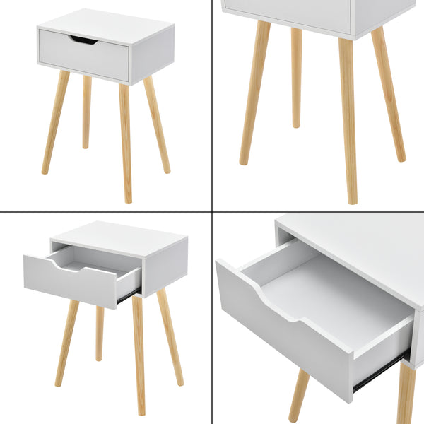 Mesa de Centro Östersund con Cajón aglomerado 60 x 40 x 29,5 cm - En diferentes colores [en.casa]