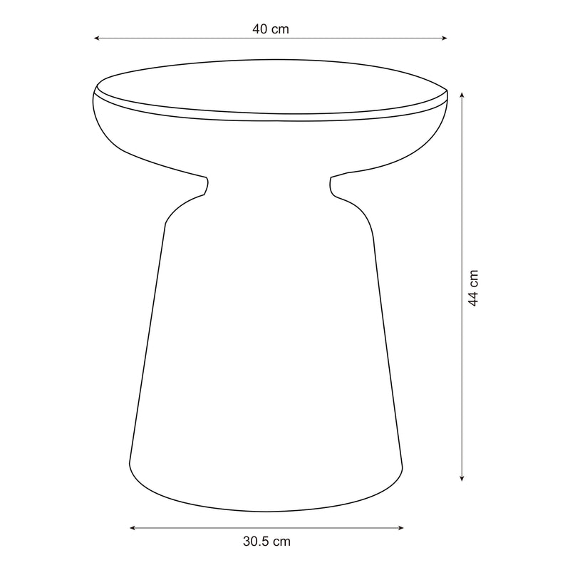 Esquema acotado Mesa auxiliar Posio 44xØ40 cm [en.casa]