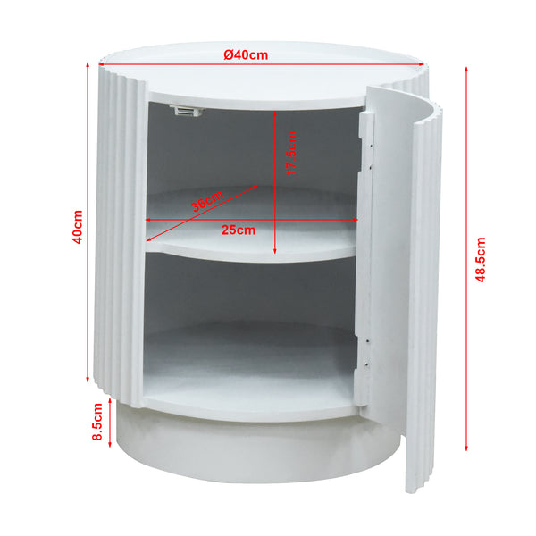 Mesa auxiliar Rill con puerta [en.casa]