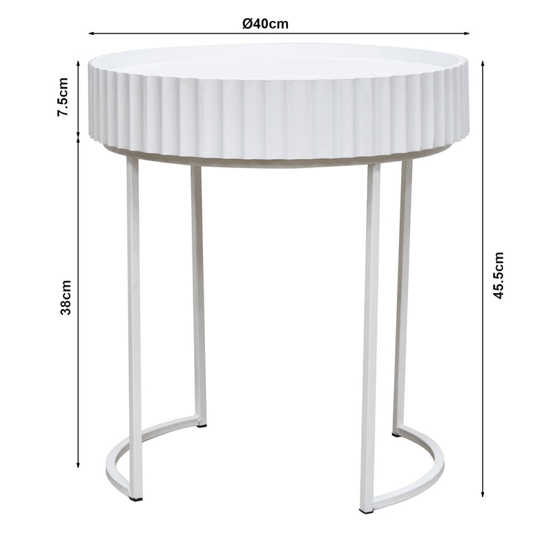 Esquema acotado Mesa auxiliar Rill 46xØ40 cm [en.casa]