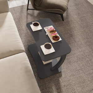 Mesa auxiliar Stattela en forma de C 59x35x56 cm [en.casa]