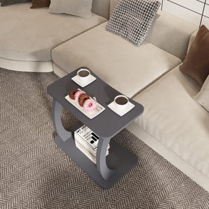 Mesa auxiliar Stattela en forma de C 59x35x56 cm [en.casa]
