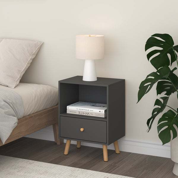 Set de 2 mesas auxiliares Sundsvall con cajón - [en.casa]