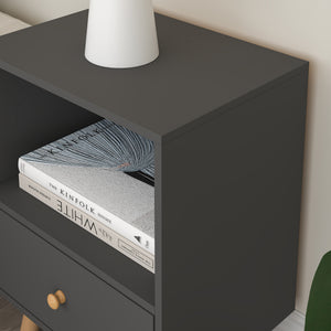Mesa de Noche Sundsvall con cajón aglomerado/madera 54 x 40 x 30 cm - En diferentes colores [en.casa]