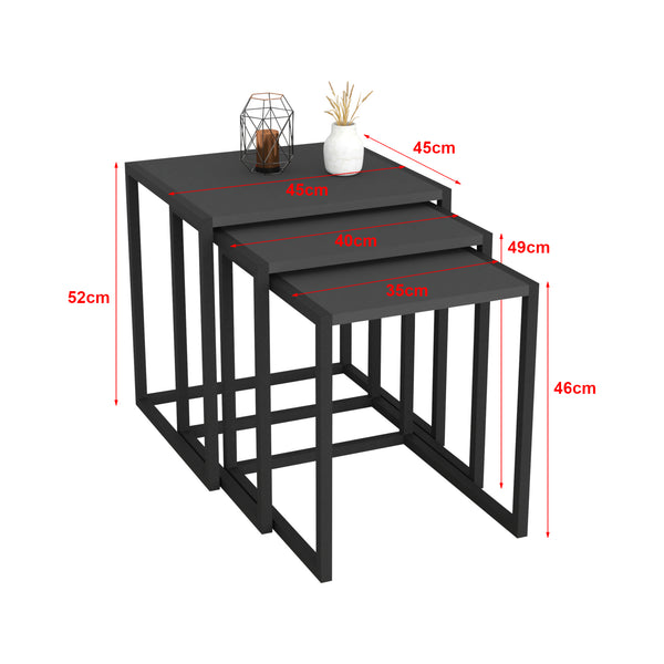 Mesa de comedor Sunnfjord juego de 3 en varios colores [en.casa]