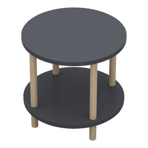Mesa auxiliar Ves con estante 49xØ42 cm - [en.casa]