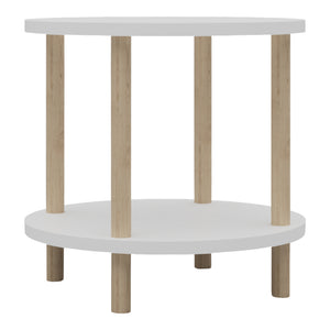 Mesa auxiliar Ves con estante 49xØ42 cm - [en.casa]