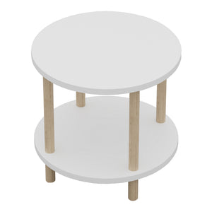 Mesa auxiliar Ves con estante 49xØ42 cm - [en.casa]