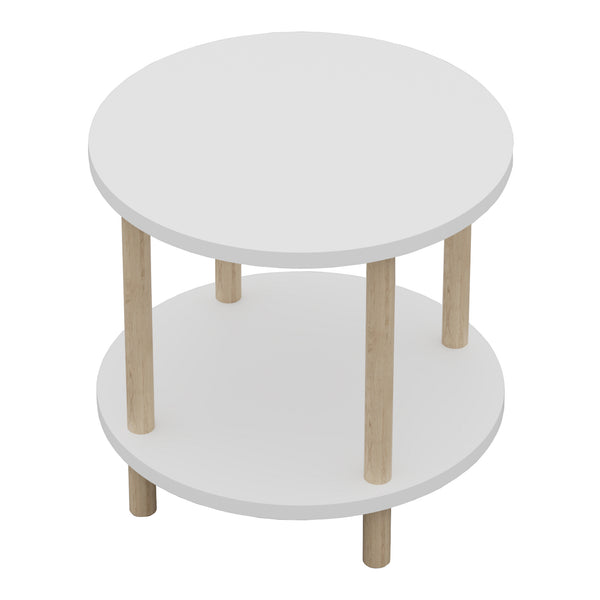 Mesa auxiliar Ves con estante 49xØ42 cm - [en.casa]