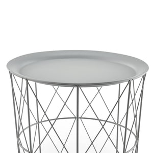 Set de 3 cestas de metal mesa auxiliar Worcester en.casa