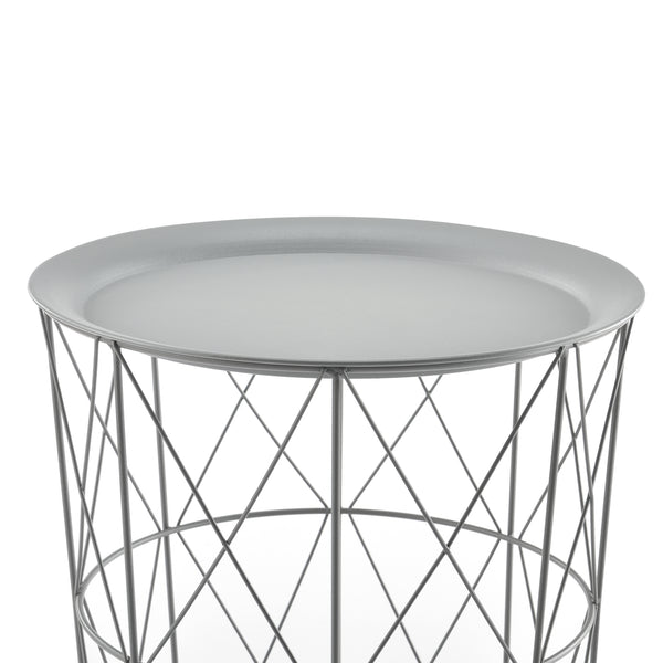 Set de 3 cestas de metal mesa auxiliar Worcester en.casa