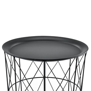 Set de 3 cestas de metal mesa auxiliar Worcester en.casa