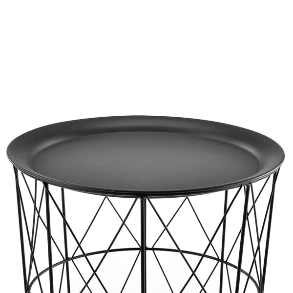 Set de 3 cestas de metal mesa auxiliar Worcester en.casa