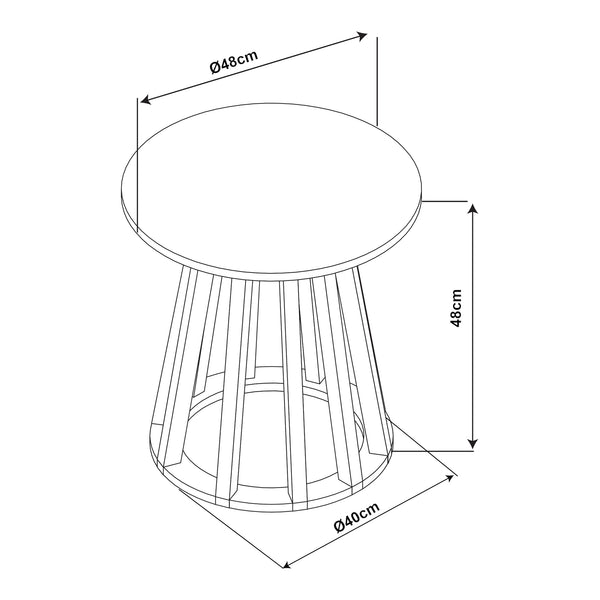 Mesa auxiliar Buzzard [en.casa]