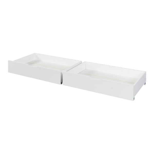 Cajón de cama Set de 2 Ydre Blanco [en.casa]
