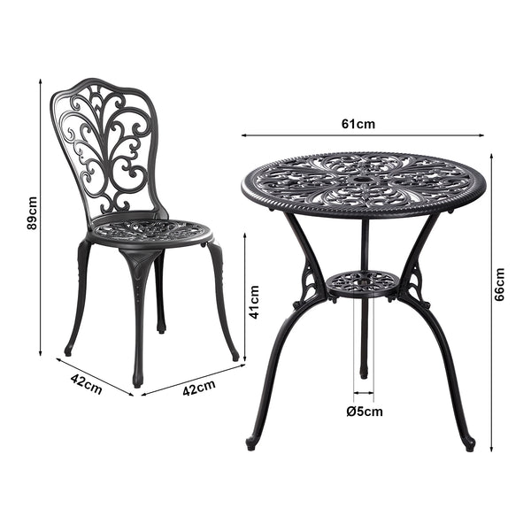 Conjunto de bistró Lupsam de 3 piezas [casa.pro]