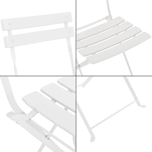 Conjunto de bistró Caprile 3 piezas plegable acero [en.casa]