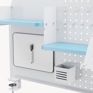 Organizador de escritorio para sujetar Sauda 114x68 cm acero [en.casa]