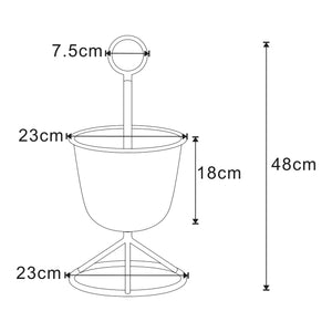 Soporte para flores Alphen con macetas de metal [en.casa]