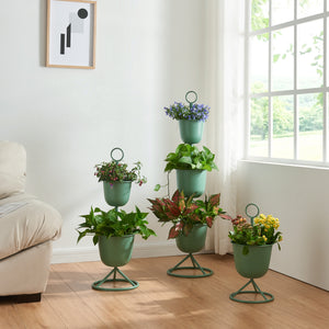Soporte para flores Alphen con macetas de metal [en.casa]