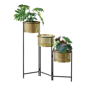 Soporte para plantas Doel color latón [en.casa] - premiumXL