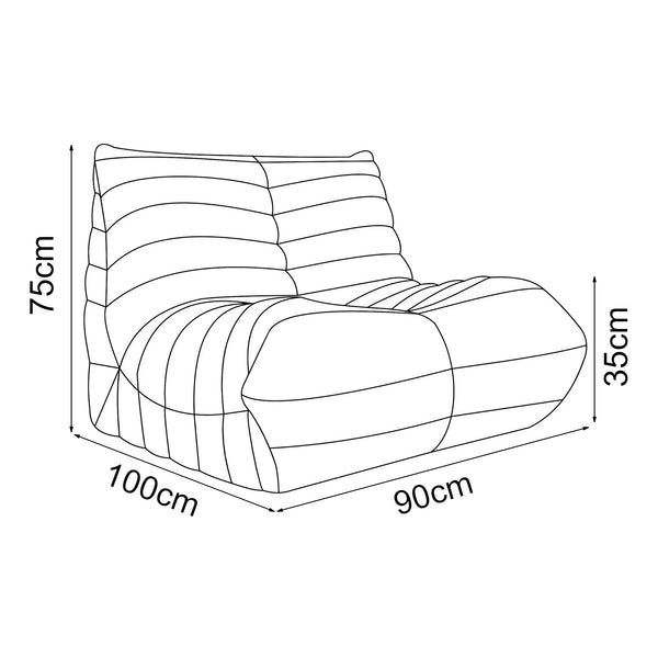 Sillón de suelo Kodsø 75x90x100 cm [en.casa]
