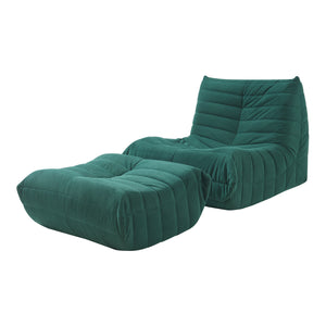 Sillón de suelo con reposapiés Kodsø 75x90x100 cm [en.casa]