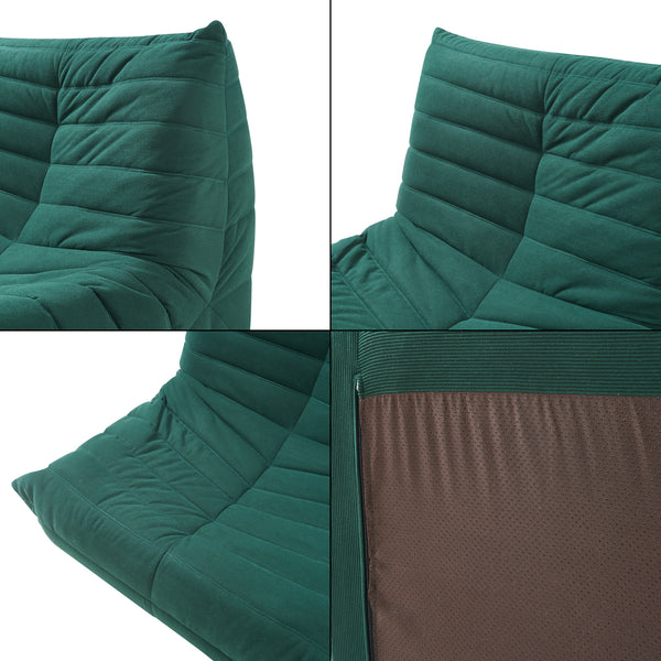 Sillón de suelo con reposapiés Kodsø 75x90x100 cm [en.casa]