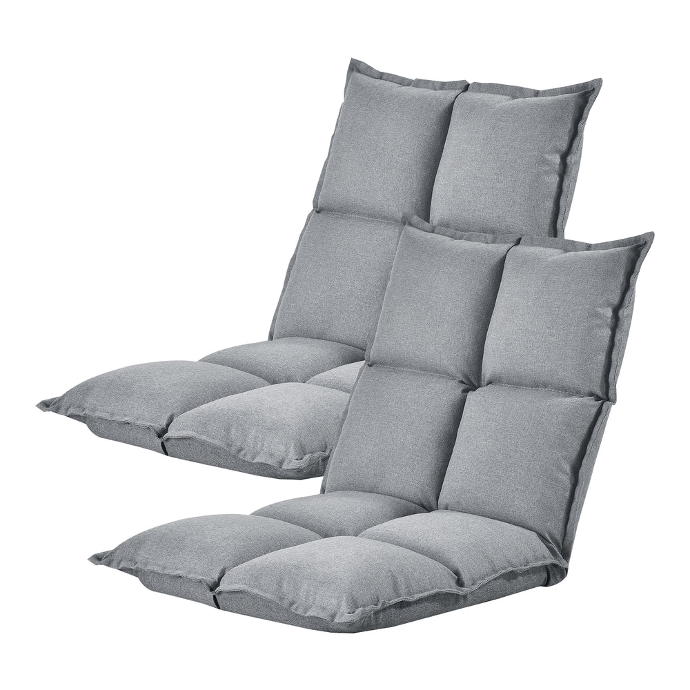 Silla de suelo Deinze en set de 2 ajustable [en.casa] - premiumXL