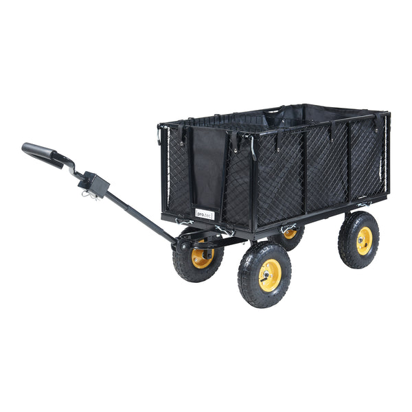 Carrito Corropoli 112x51 cm máx. 550kg Negro/Amarillo [pro.tec]