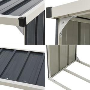 Estante para leña Kalmar acero antracita en varios tamaños [casa.pro]